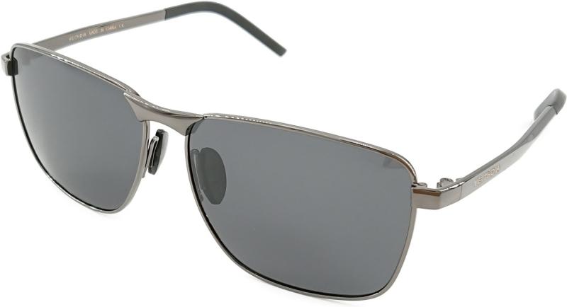 Drift Unisex Solbrille i Grå med Etui - Stilfuld Elegance