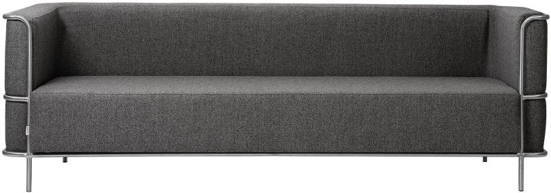 Moderne 3-personers Sofa i Mørk Grå Uld