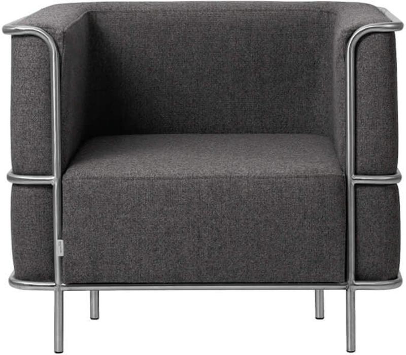 Moderne Loungestol i Mørk Grå Uld - Black Friday Tilbud!