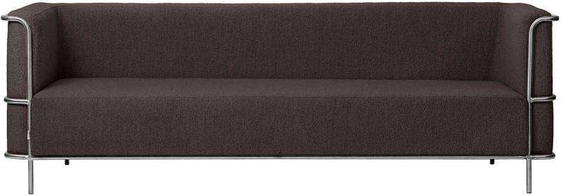 Moderne 3-personers Sofa i Brun Bouclé - H70x77x220 cm