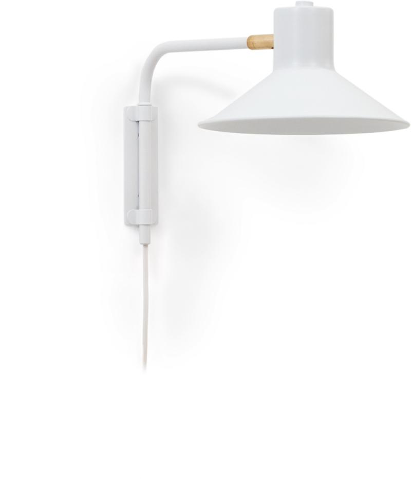Elegant Plass Væglampe i Hvid - Minimalistisk Design