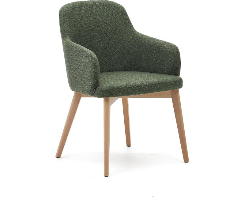 Elegant Nelida Spisebordsstol i Grøn Bøgetræ - Kave Home