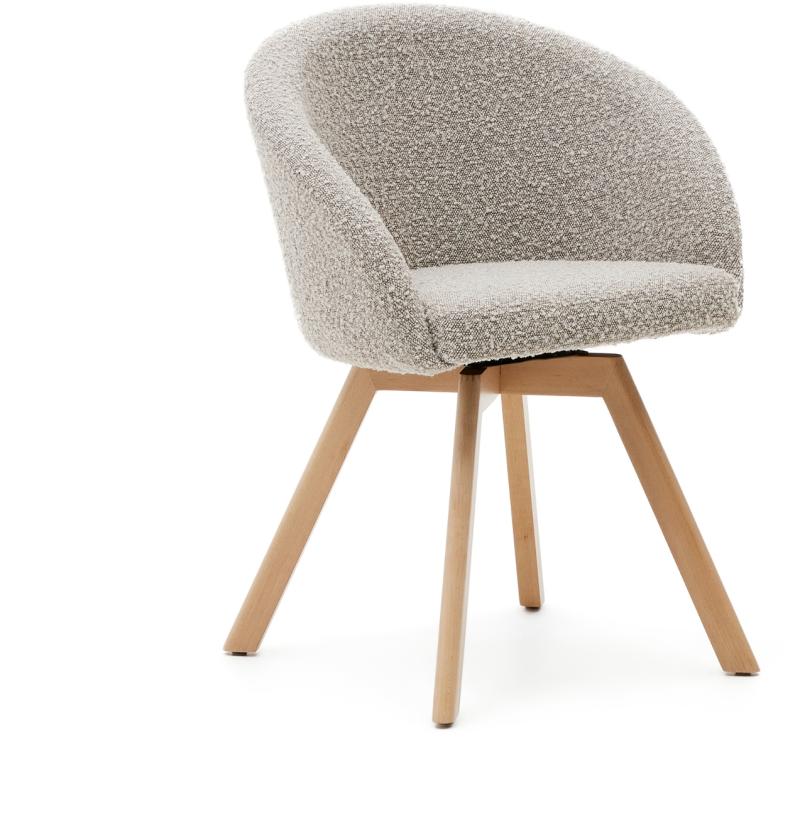 Elegant Marvin spisebordsstol i grå med armlæn