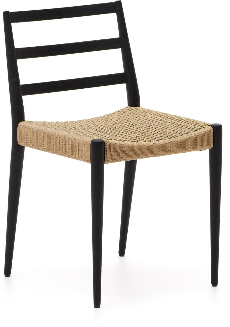 Analy Spisebordsstol i Sort Egetræ – Elegant Design