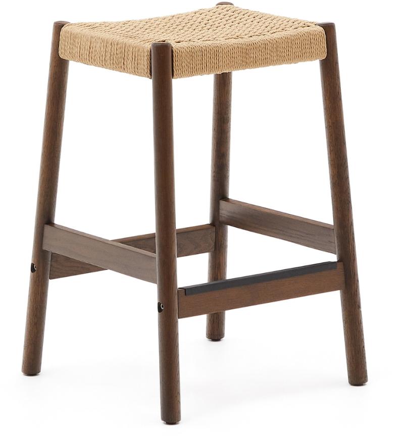 Yalia Barstol i Mørk Brun - Elegant Egetræ Design