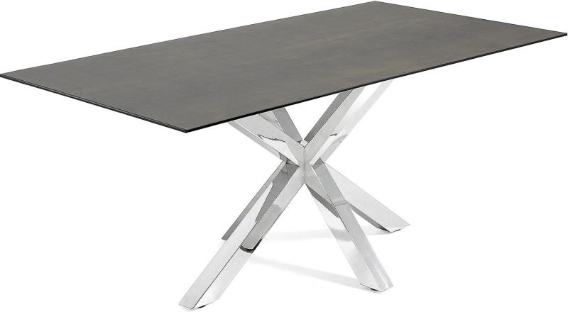 Moderne Argo Spisebord i Grå Sølv - Kave Home