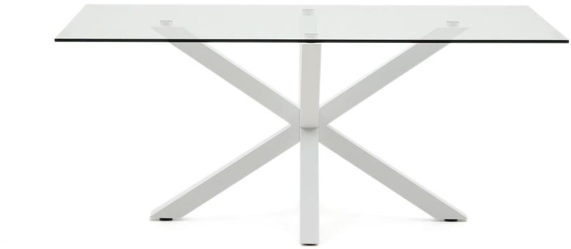 Argo Spisebord i Klar Hvid - Elegant Glasdesign