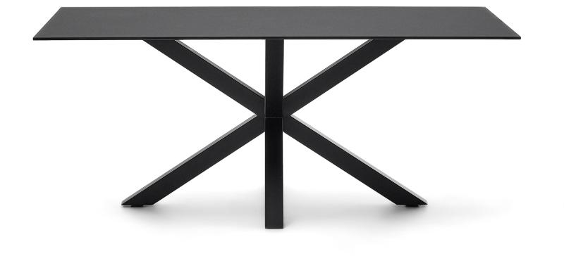 Arya Spisebord i Sort Hærdet Glas - Elegant Design