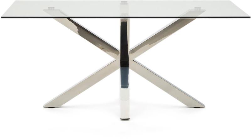 Argo Spisebord i Klar Sølv - Elegant Glasdesign