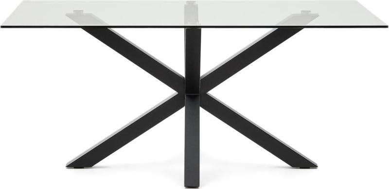 Argo Spisebord i Klar Sort - Moderne Glasdesign