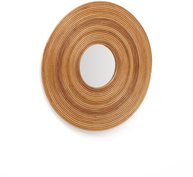 Nalea Vægspejl i Rattan - Elegant og Naturlig Stil