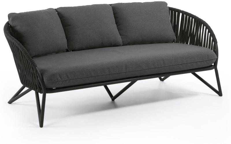 Branzie Udendørs 2-personers Sofa i Sort - Moderne Design