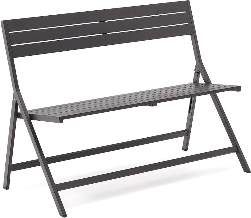 Torreta Sammenklappelig Udendørs Bænk Grafit H86x120x57 Aluminium