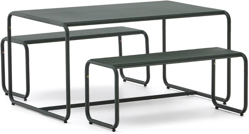 Sotil  Bord- Bænkesæt  Grøn  H48x94 5x62    Galvaniseret Stål