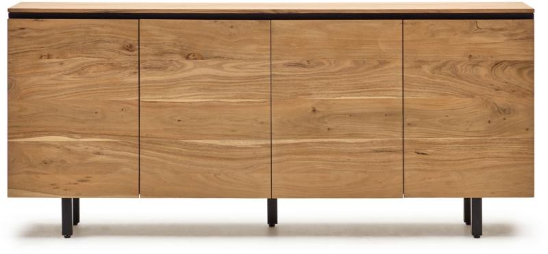 Uxue  Skænk  Natur Sort  H88x200x40    Akacietræ