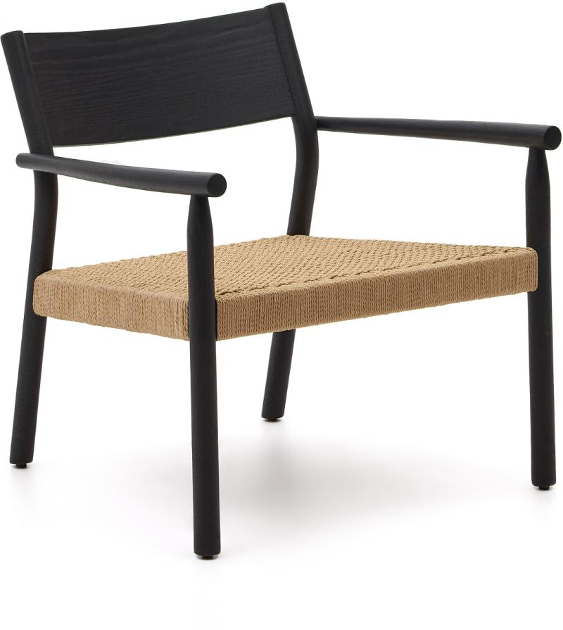 Yalia Lænestol i Sort Egetræ - Elegant Design til Stuen