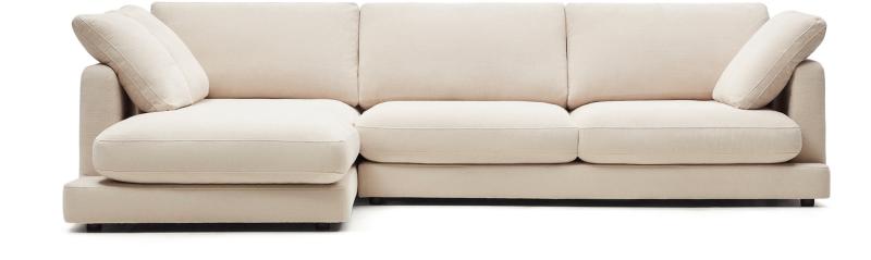 Gala Venstrevendt Chaiselong Sofa i Beige - Stil og Komfort
