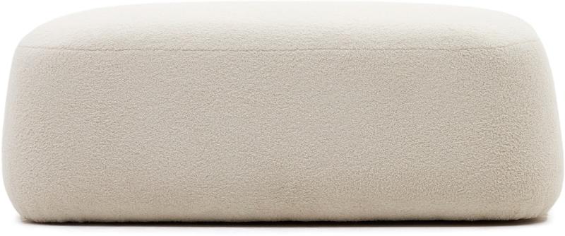Martina Puf i Hvid - Elegant og Rustik Design