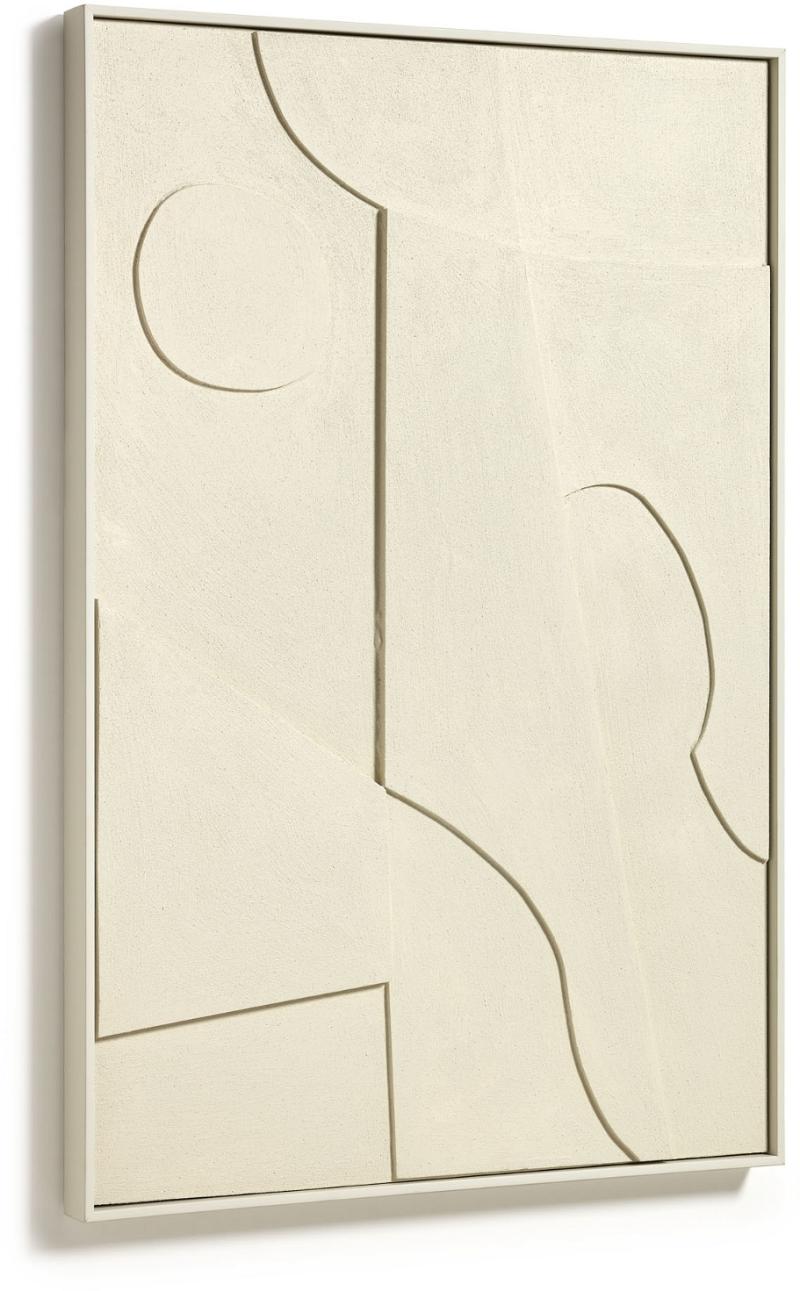 Talin Vægkunst i Beige Ramme - Minimalistisk Design