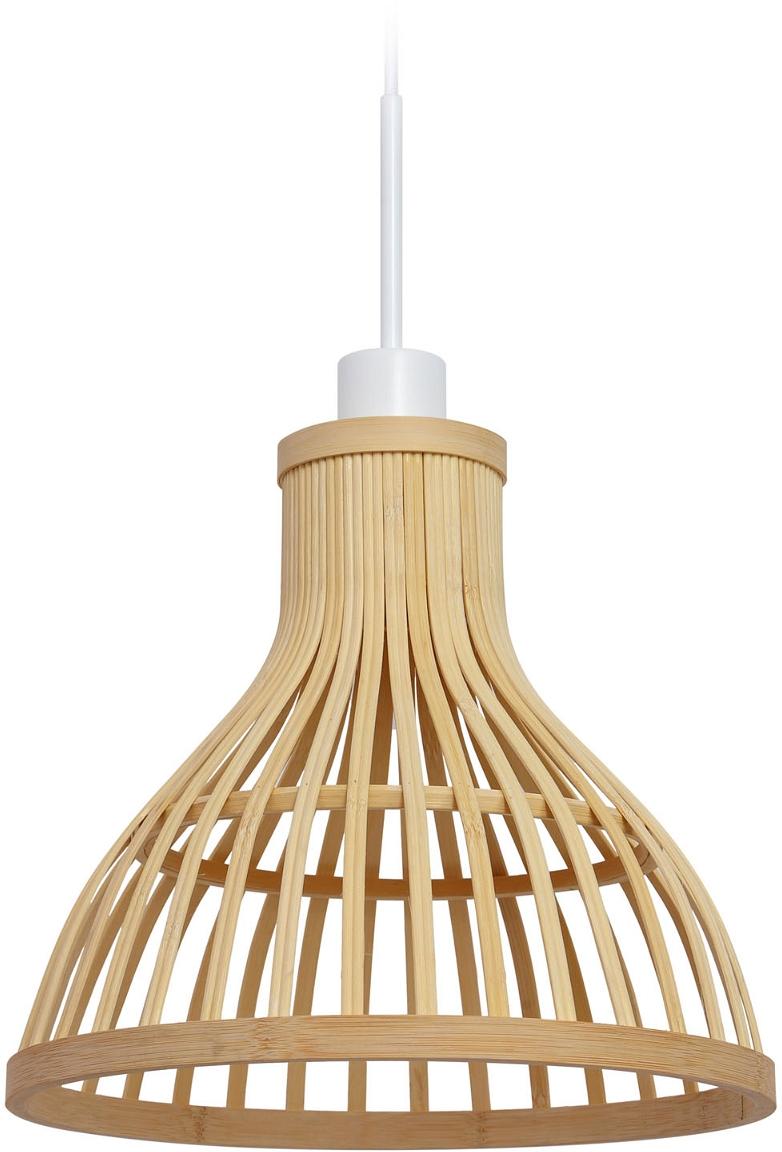 Nathaya Pendel Lampe Brun H27x30x30 Bambustræ