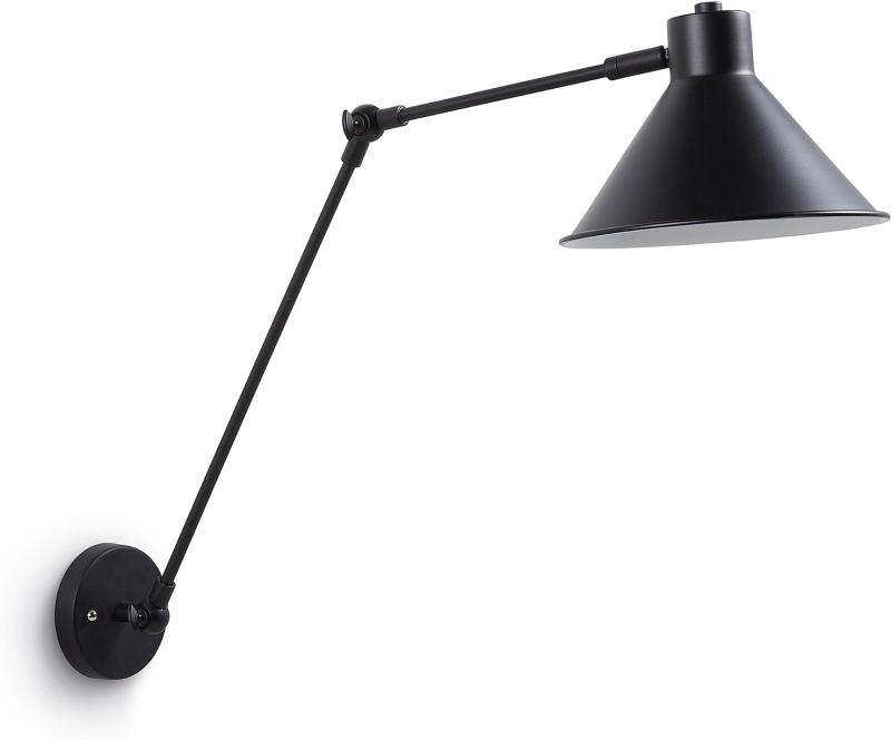 Dione Væglampe Sort H57x20x35