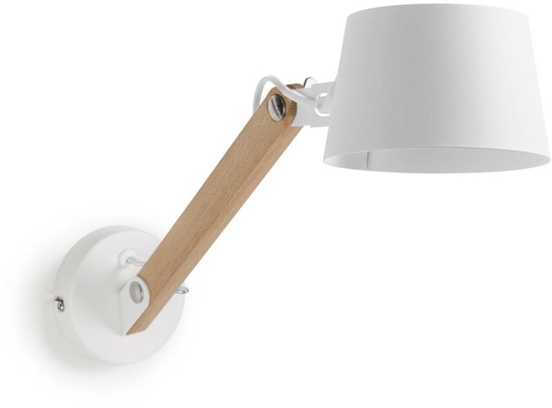Muse Væglampe Hvid Natur H25x44x15