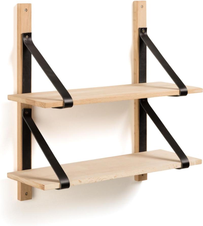 Nazeli Væghylde i Natur Sort - Moderne Design til Dit Hjem