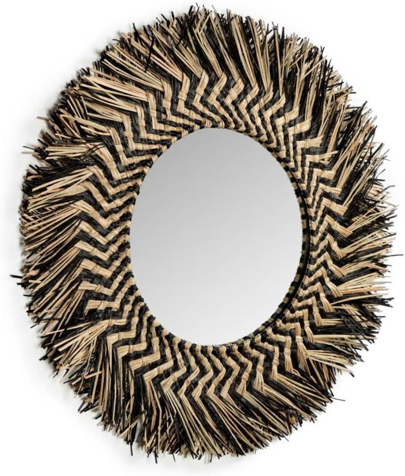 Takashi Spejl Natur Sort H60x60x3