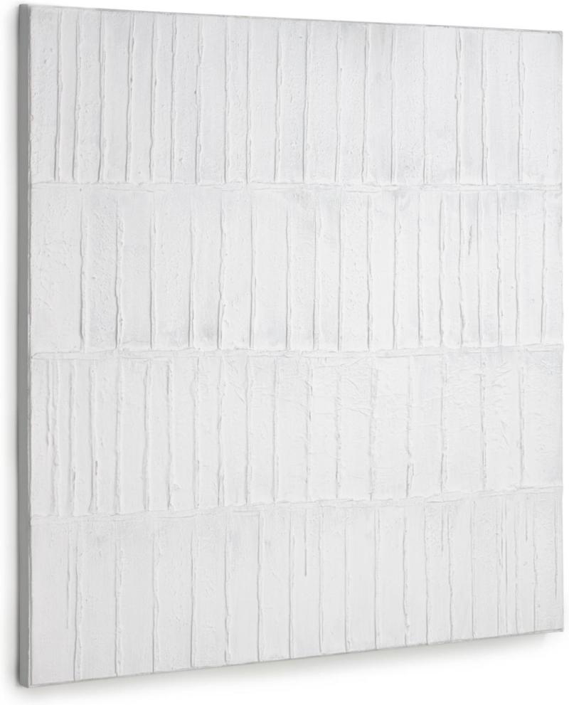 Basilisa  Malerier   Lærred  Hvid  H90x90x3