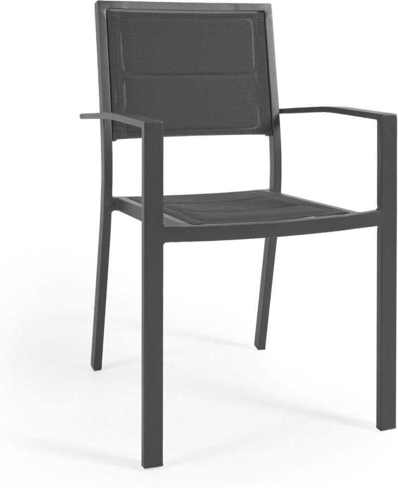 Elegant Sirley Udendørs Spisebordsstol i Sort  - Kave Home