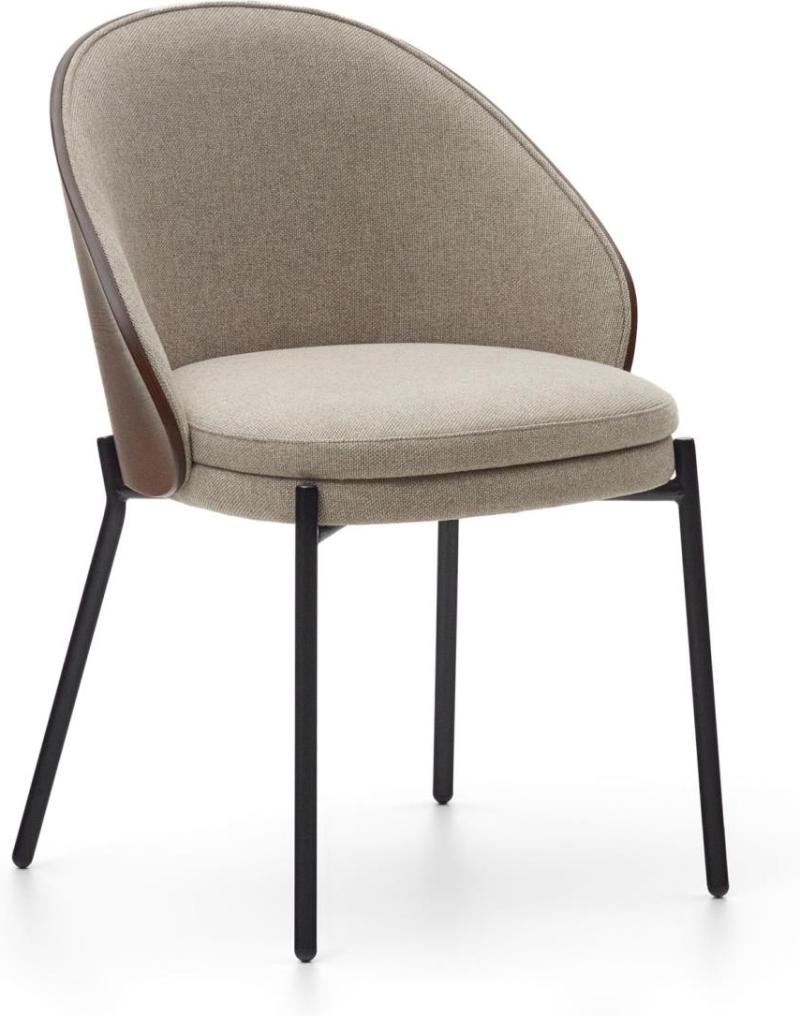 Eamy Spisebordsstol i Beige Stof – Stilfuldt Design!