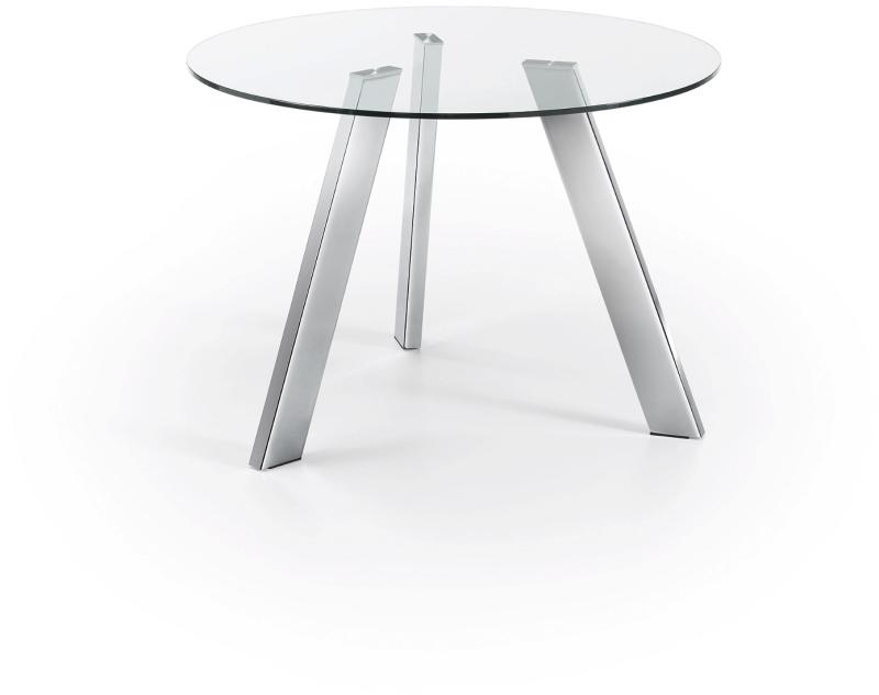 Carib  Spisebord  Klar Sølv  H75x110x110    Glas