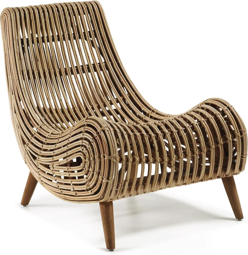 Tika Lænestol i Natur Rattan – Komfort til dit hjem