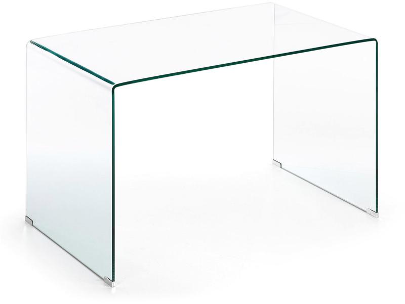 Moderne Burano Skrivebord i Klar Glas - Minimalistisk Design