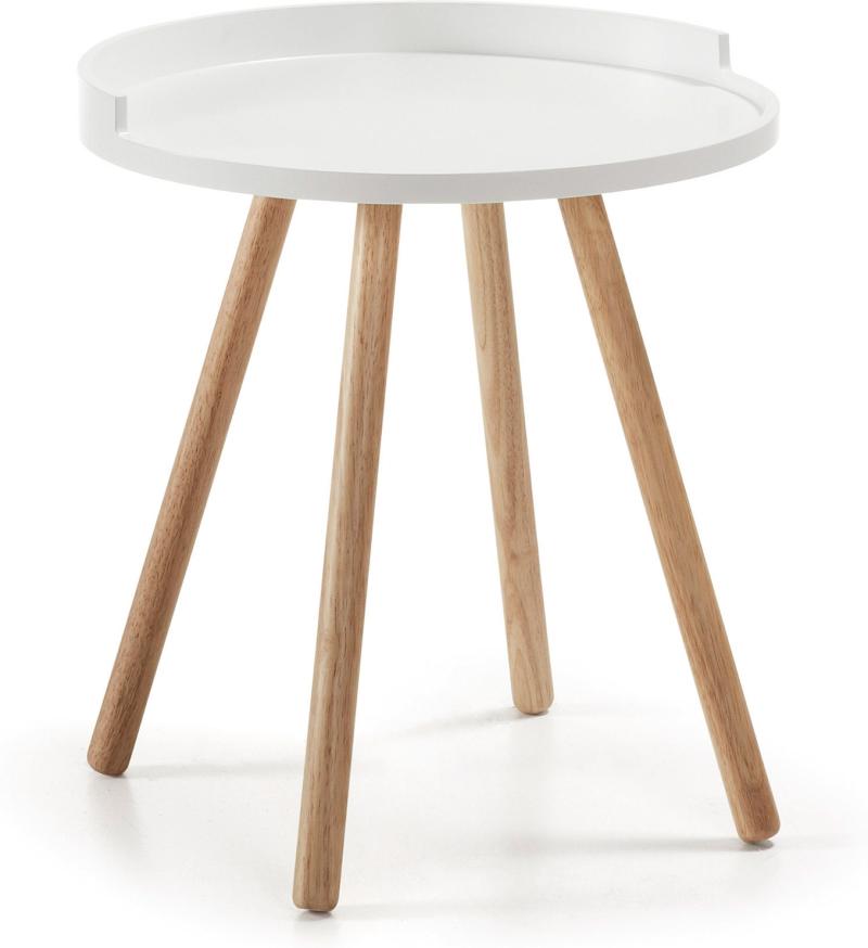 Kurb Sidebord i Hvid Natur fra Kave Home - Stilfuldt Design