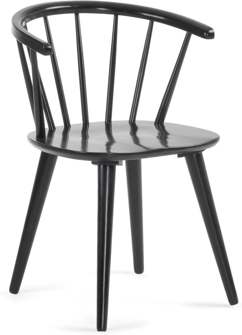 Trise Spisebordsstol i Sort - Klassisk Design i Massivt Træ