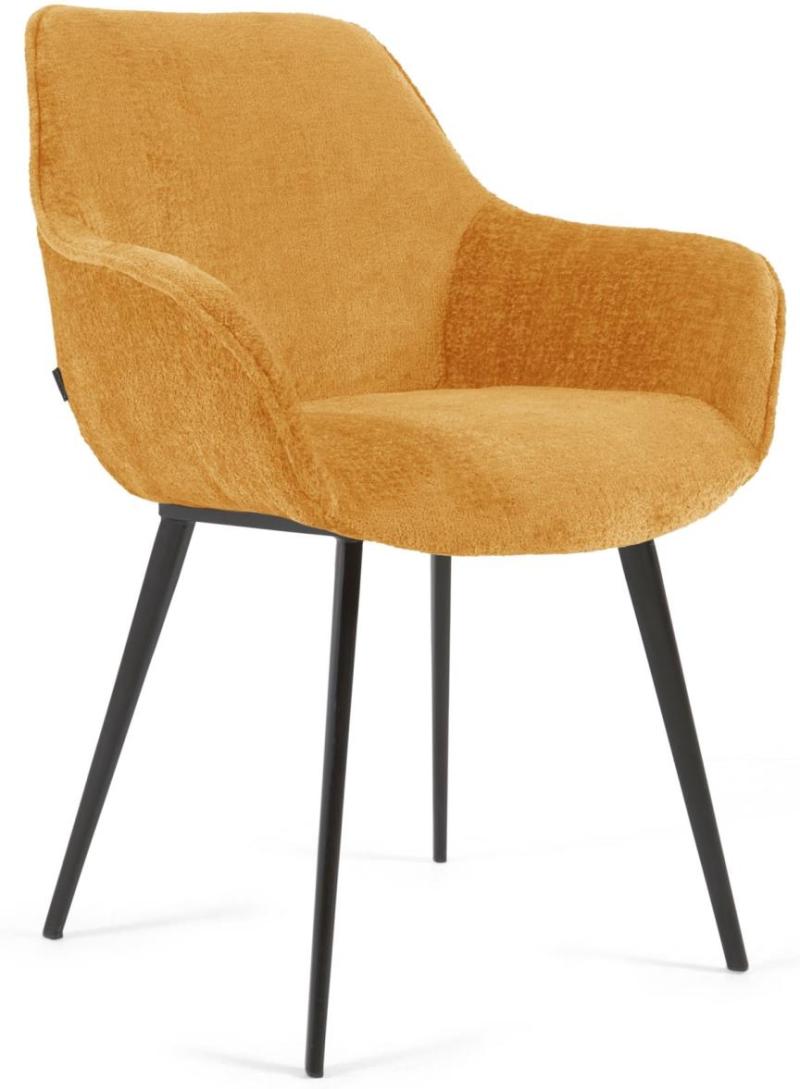 Amira Spisebordsstol med Armlæn i Sennep - Stilfuld Design