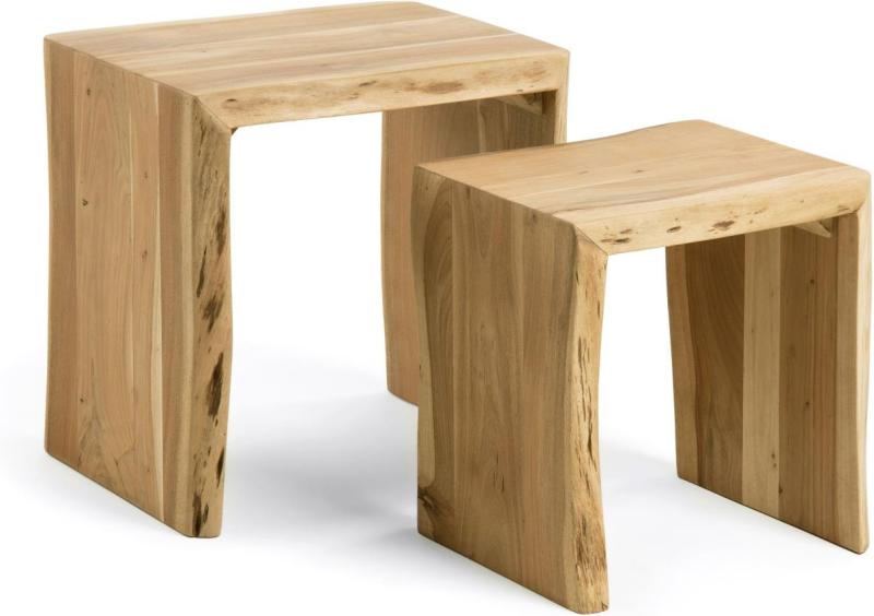 Zuleika  Sidebord  Sæt     Stk  Natur  Massivt Træ