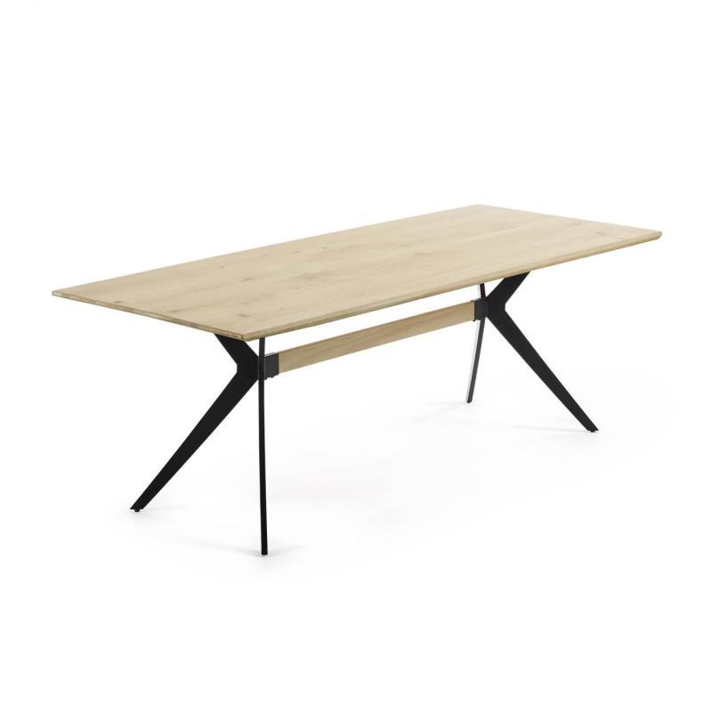Amelie  Plankebord  Natur Sort  H76x90x160    Massivt Træ