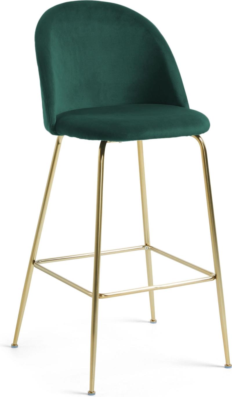 Ivonne Barstol i Grøn og Guld - Elegant Design