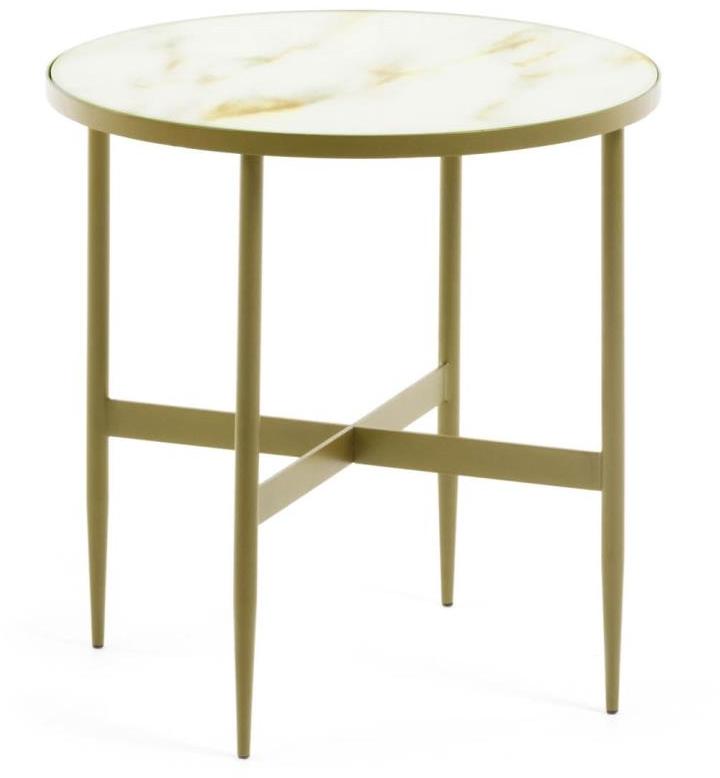 Elisenda Sidebord Hvidt Guld H49x50x50 Glas