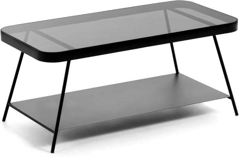 Duilia Sofabord Sort Klar H40x90x45 Glas