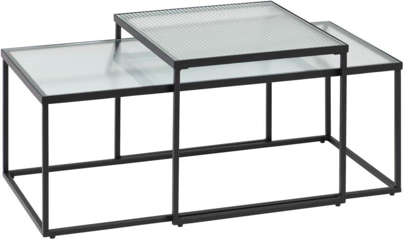 Akemi Kaffebord i Sort og Klar Glas - Elegant Design