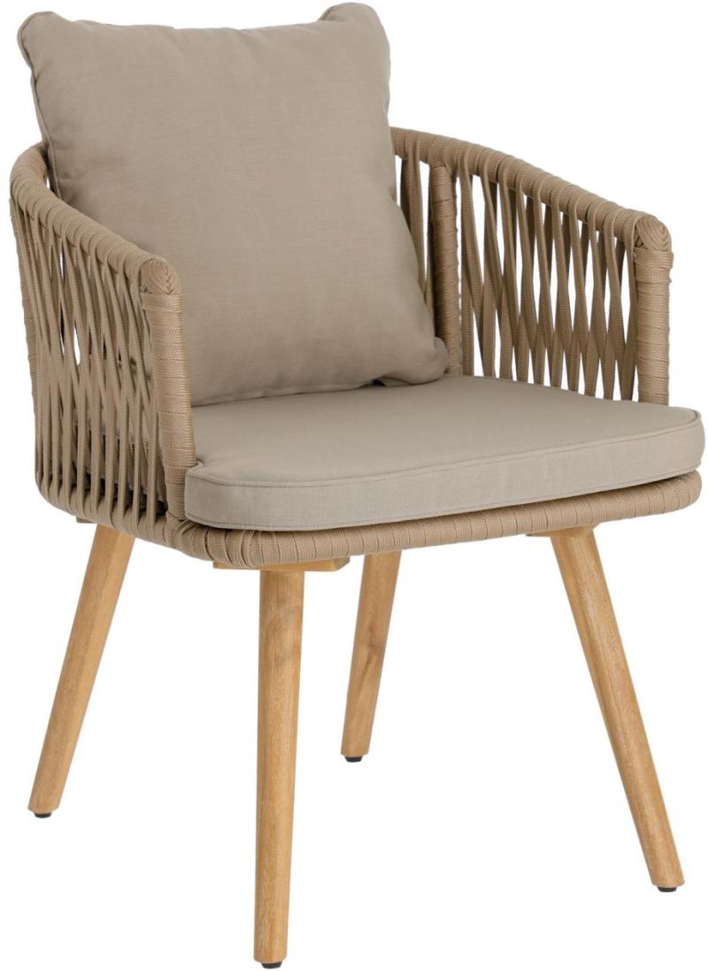 Hemilce Udendørs Spisebordsstol i Beige - Kvalitet og Stil