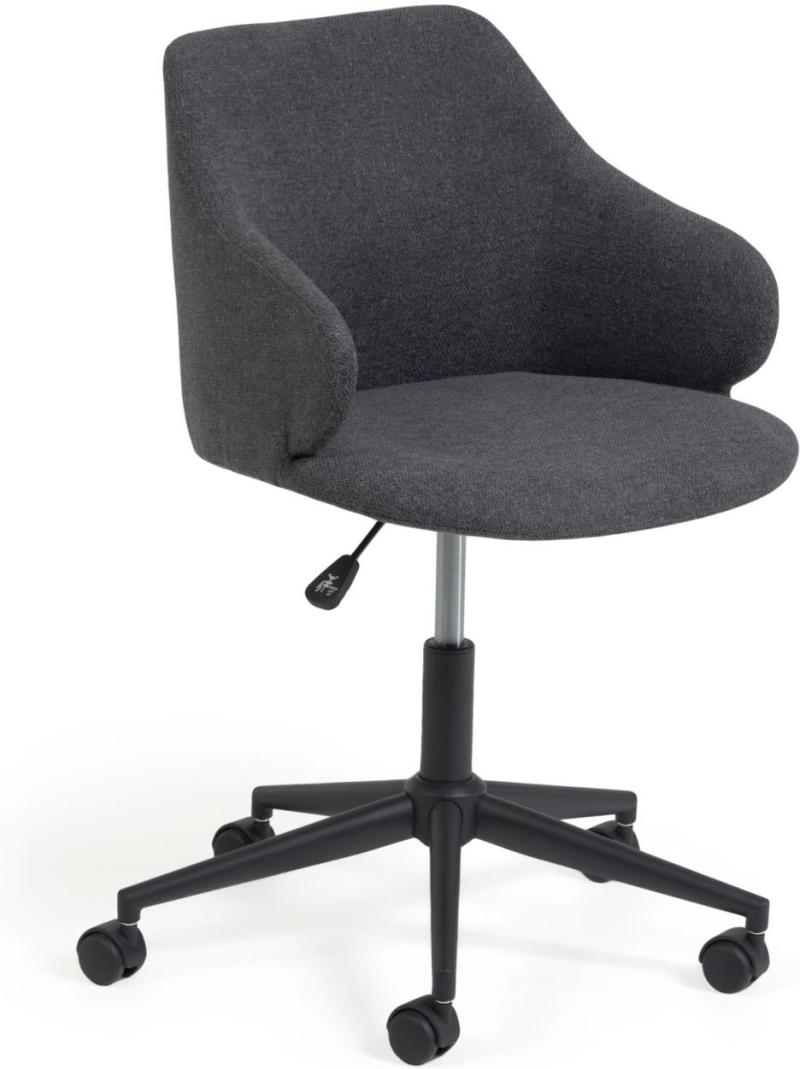 Moderne Einara Kontorstol i Mørkegrå Stof – Fantastisk Design