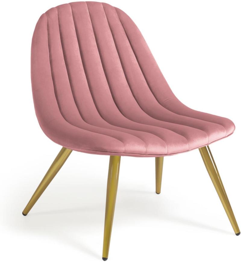 Marlene  Lænestol  Pink Guld  Stof