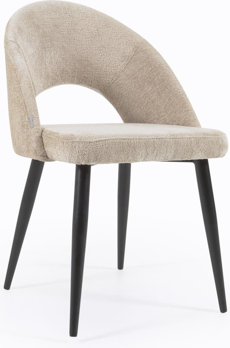 Mael Spisebordsstol i Beige og Sort Stof