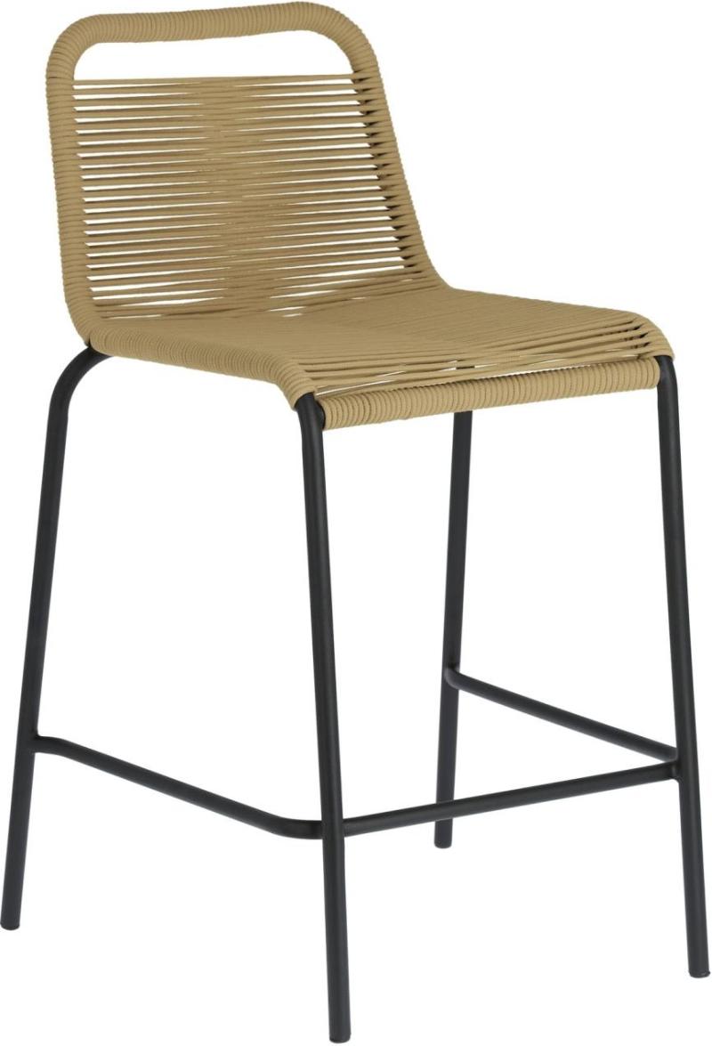 Lambton Udendørs Barstol i Beige og Sort - Stilfuld Design