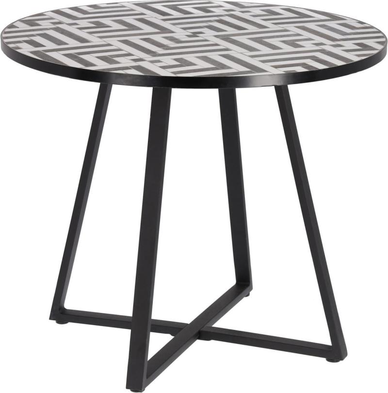 Tella Udendørs Spisebord i Sort og Hvid - Stilfuldt Design