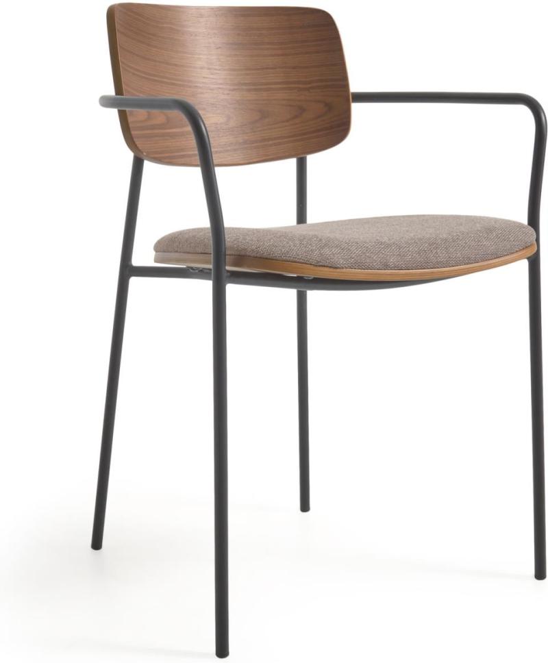 Maureen Spisebordsstol med Armlæn - Elegant Brun Sort